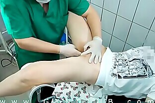 Gyno orgasm on gyno chair